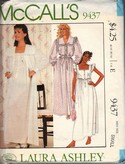 McCalls 9437 Laura Ashley Nightwear Pattern Uncut