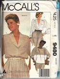 McCall's 9480 Classic Blouse Pattern Vintage UNCUT