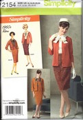 Simplicity 2154 U5 Retro 60's Jacket, Skirt, Blouse Pattern