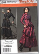 Simplicity 2207 Size RR Steampunk Victorian Dress Pattern