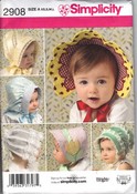 Simplicity 2908 Infant Toddler Hat Pattern UNCUT