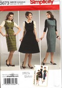 Simplicity 3673 Size R5 1950's Retro Dress Jumper Pattern