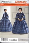 Simplicity 3727 Civil War Era Gown Costume Pattern UNCUT
