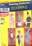 Simplicity 4005 Dummies Toddler Costume Pattern UNCUT