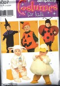 Simplicity 4007 Toddler Costume Pattern Pumpkin Witch Ladybug UN
