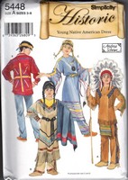 Simplicity 5448 Child Native American Costume Pattern