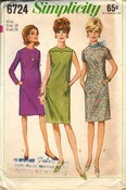 Simplicity 6724 Vintage Shift Sheath Dress Pattern UNCUT