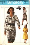 Simplicity 7571 Size 14 Vintage Jiffy Dress Pattern UNCUT