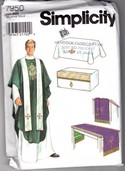 Simplicity 7950 Altar Cloth Vestments Sewing Pattern UNCUT