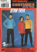Simplicity 8028 Size A Star Trek Spock Kirk Costume Pattern UNCU