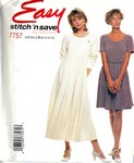 stitch 'n save 7757 Size A Roomy Dress Pattern UNCUT
