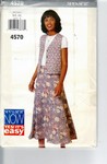 Butterick See & Sew 4570 Vest Skirt Pattern UNCUT