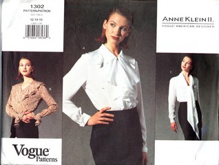Vogue 1302 Anne Klein Blouse Pattern UNCUT