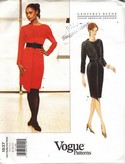 Vogue 1637 Geoffrey Beene Dress Pattern Uncut 8-10-12