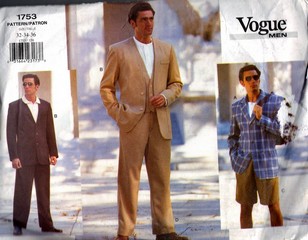 Vogue 1753 Men's Suit Pattern UNCUT