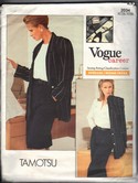 Vogue 2034 Tamotsu Suit Sewing Pattern XL UNCUT
