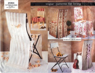 Vogue 2084 Margot Hotchkiss Chair Covers Pattern UNCUT