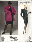 Vogue 2581 Saint Laurent Pattern Jacket Dress UNCUT 14-16-18