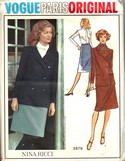 Vogue 2579 Nina Ricci Vintage Suit Pattern UNCUT