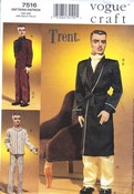 Vogue 7516 Trent Doll Clothes Pattern