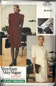 Vogue 7582 Sheath Career Dress Pattern 8-10-12 UNCUT