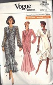 Vogue 7669 Evening Dress Pattern 8-10-12 UNCUT