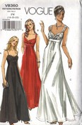Vogue 8360 Glamorous Evening Gown Pattern 18-22 UNCUT