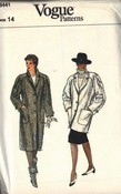 Vogue 8441 Raglan Style Coat Pattern UNCUT