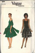 Vogue 8494 Evening Dress Shawl Sewing Pattern UNCUT