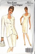 Vogue 8511 Evening Dress Jacket Pattern UNCUT