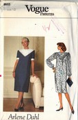 Vogue 8603 Arlene Dahl Dress Pattern UNCUT