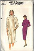 Vogue 8759 Pullover Dress High Neck 12-14-16 UNCUT