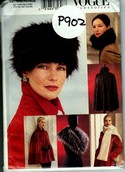 Vogue P902 Hat Collar Stole Cape Pattern UNCUT