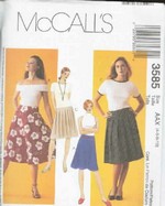 McCalls 3585 Skirt Pattern Various Syles Sewing Pattern UNCUT