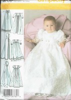Simplicity 4766 Baby Christening Dress Cape Pattern