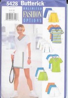Butterick 5428 Top Skirt Skort Shorts Sewing Pattern UNCUT